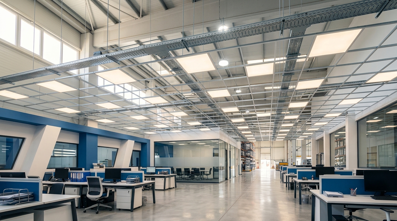 Ofis Aydınlatma: 60x60 LED Panel ile UGR<19 Konforu